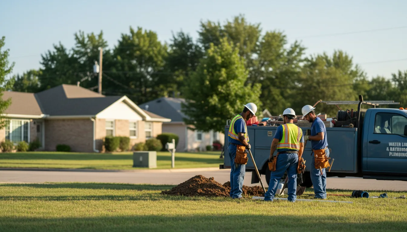 Residential water line and bathroom plumbing service in New Springfield, OH